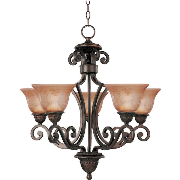 Maxim Lighting Symphony 5-Light 26" Wide Oil Rubbed Bronze Chandelier 11244SAOI - main